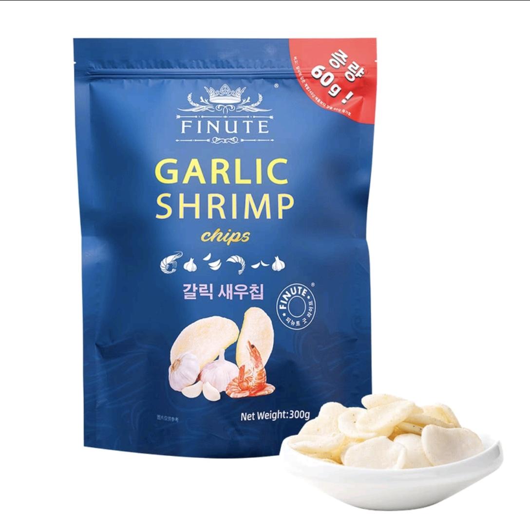 【积分兑】（山姆）FINUTE蒜味虾片（膨化食品）300g